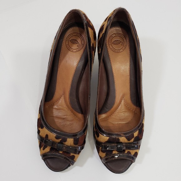 Nurture Sandee Leather Heels; Leopard Print; Open Toe; Size 7 - Picture 9 of 9